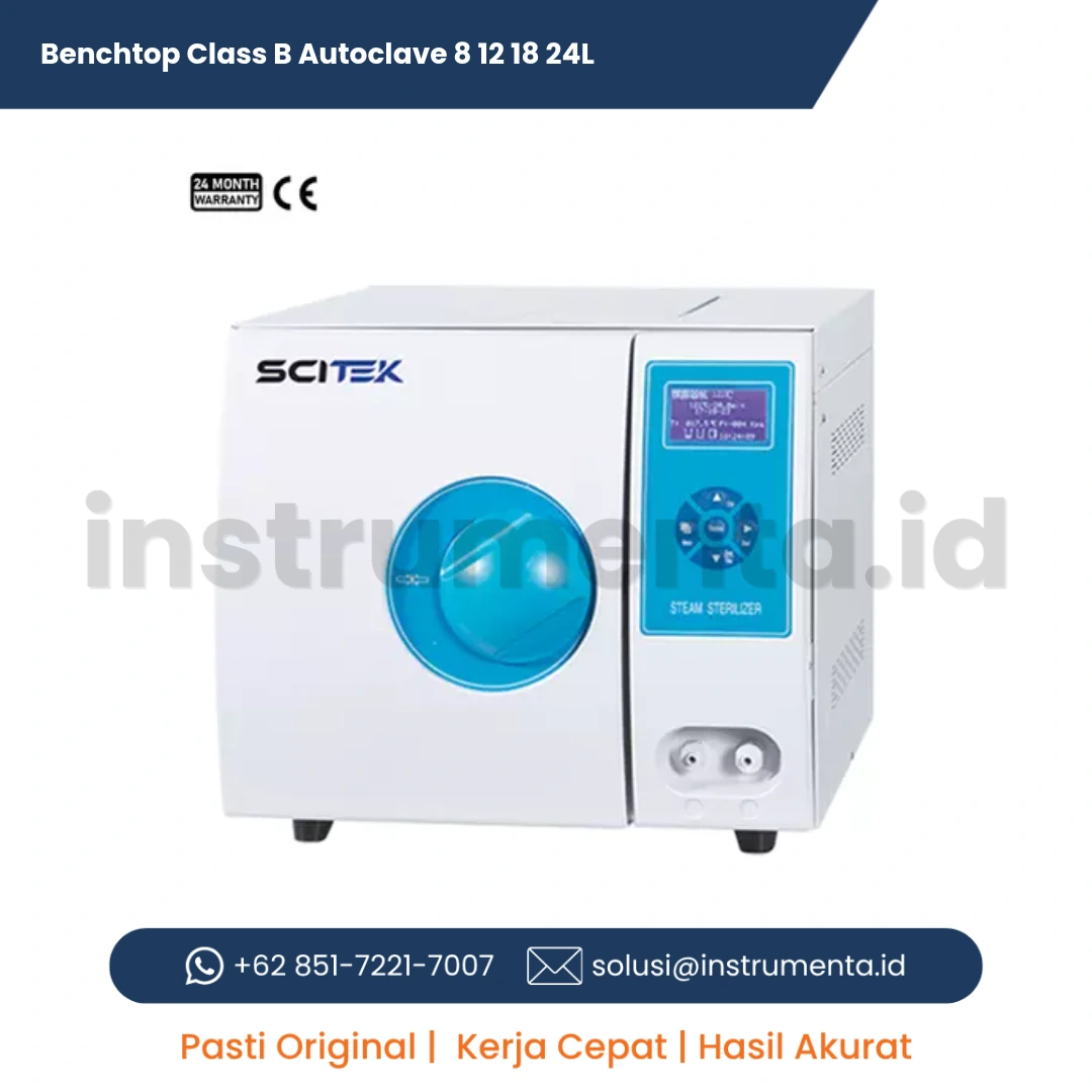 Authorized Distributor Benchtop Class B Autoclave Scitek ST-BB Series Alat Sterilisasi Manual Door Ekonomis